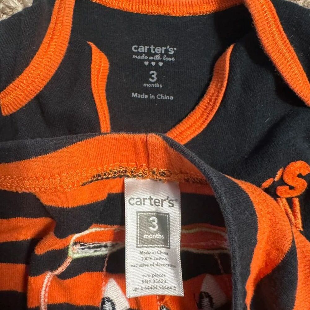 Carter's Mommy's Little Pumpkin Halloween Bodysuit & Pants 3 Months - Picture 2 of 2